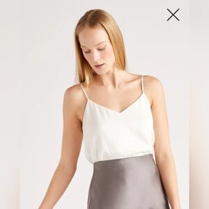 Quince Washable Stretch Silk V-Neck Cami